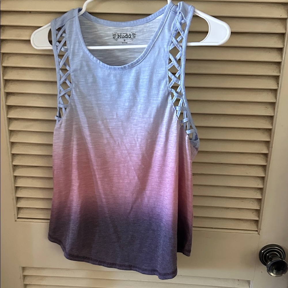 Mudd Blue and Pink Ombre Tank Top